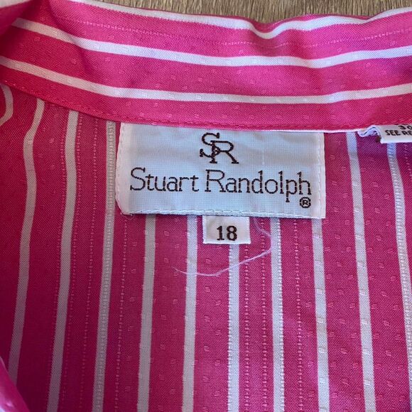 Vintage pinstripe button up top - Picture 3 of 6